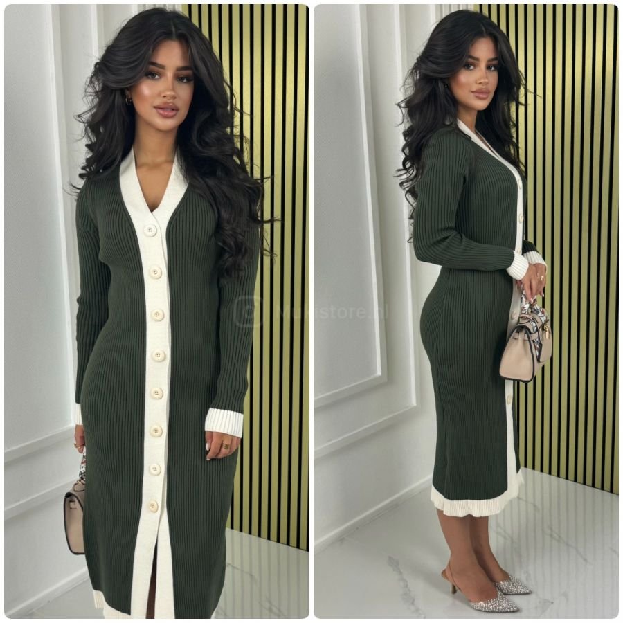 فستان شتوي انيق يتميز بالوان شتوية رائعة - Image 2