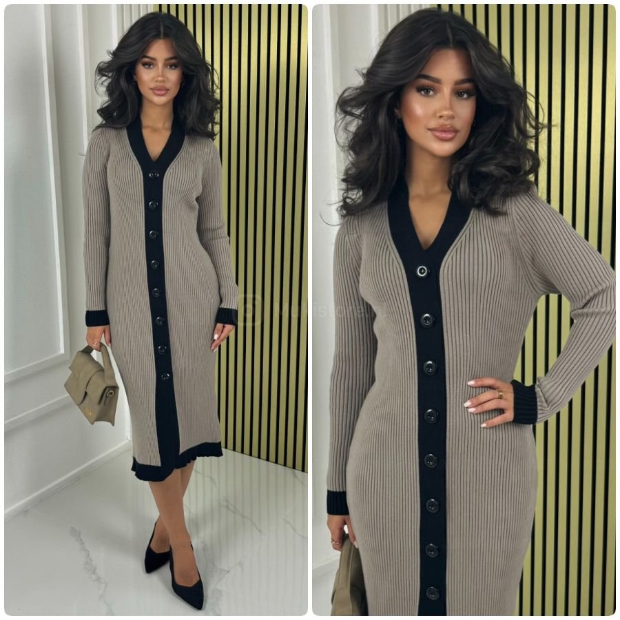 فستان شتوي انيق يتميز بالوان شتوية رائعة - Image 3