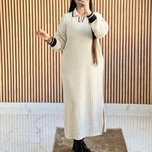 Robe col polo Tissue maille douce